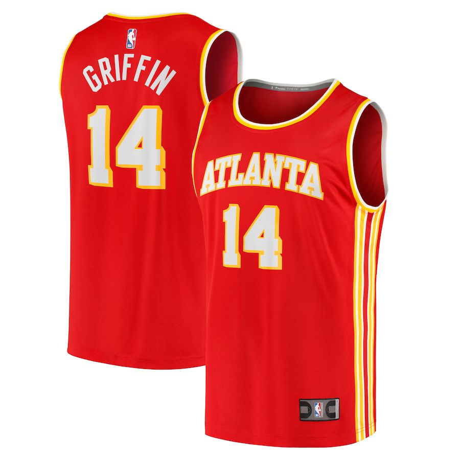 Men Atlanta Hawks #14 AJ Griffin Fanatics Branded Red 2022 NBA Draft First Round Pick Fast Break Replica Player NBA Jersey->atlanta hawks->NBA Jersey